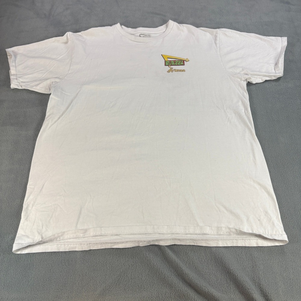 In-N-Out Burger Arizona Graphic T-Shirt Mens XL White Short Sleeve USA Made